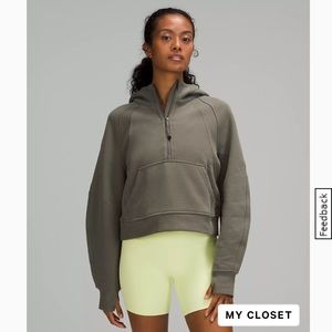 Lululemon Scuba Oversized Half Zip Hoodie - sz XS/S - Color Grey Sage